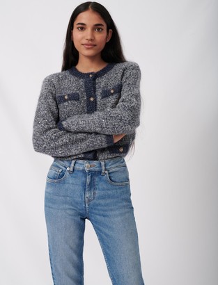 maje lurex cardigan