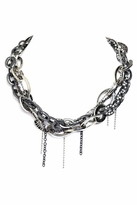 Thumbnail for your product : Belle Noel by Kim Kardashian Multi Chain Necklace in Silver/Gunmetal