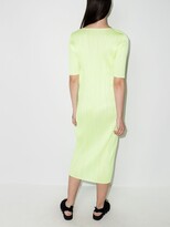 Thumbnail for your product : Pleats Please Issey Miyake Pleated Short-Sleeves Midi Dress
