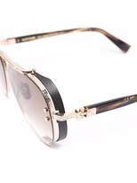 Thumbnail for your product : Balmain Eyewear Captaine aviator tinted sunglasses