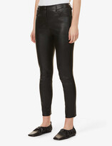theory faux leather pants