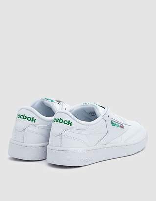 Reebok Club C 85 Sneaker in White/Green