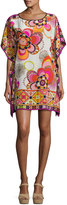Thumbnail for your product : Trina Turk Sabita Floral Silk Mini Caftan, Multicolor