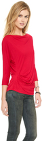 Thumbnail for your product : Three Dots Gathered Viscose Top