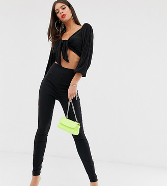 tall black high waisted trousers