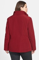 Thumbnail for your product : Gallery Side Tabs Quilted Zip Jacket (Plus Size)