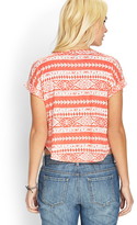 Thumbnail for your product : Forever 21 Boxy Tribal Print Tee