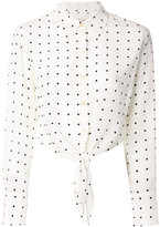 Diane Von Furstenberg - polka dot cropped shirt