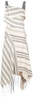 Thumbnail for your product : Monse Flap Shoulder Fringed Stripe Dress