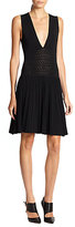 Thumbnail for your product : Yigal Azrouel Pleated Pointelle-Knit Dress