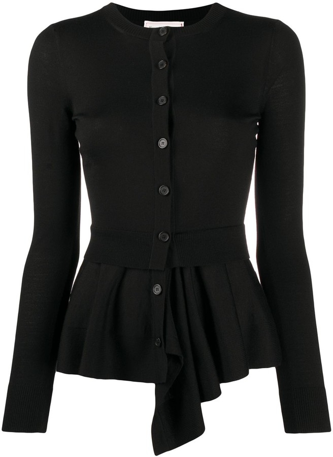 black peplum cardigan