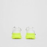 Thumbnail for your product : Burberry Logo Detail Leather and Nylon Sneakers