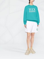 Thumbnail for your product : Sporty & Rich Logo-Print Track Shorts