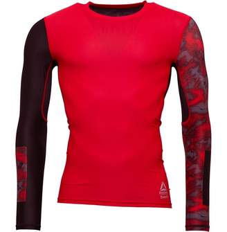 Reebok Mens CrossFit Compression Long Sleeve T-Shirt Primal Red