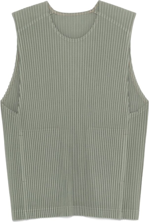 Homme Plissé Issey Miyake HOMME PLISSE' ISSEY MIYAKE Pleated Sleeveless Top