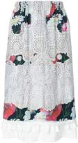 Thumbnail for your product : Comme des Garcons Laser-Cut Floral Midi Skirt