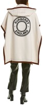 Thumbnail for your product : Burberry Wool And Cashmere-Blend Hooded Logo Cape
