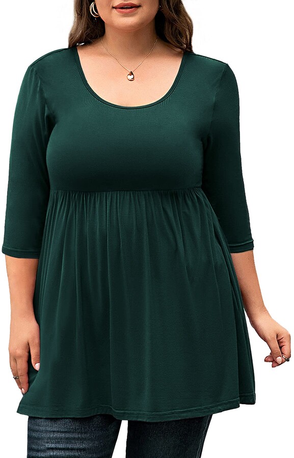 plus size green tunic
