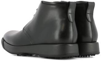 Ferragamo Black Leather Ankle Boots
