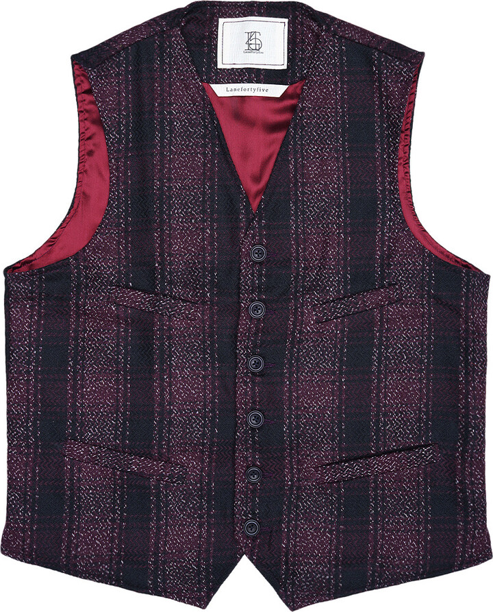 BNWT Coxmoore Mens Waistcoat Red Chianti Pure New Wool S M L 