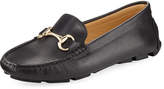 Thumbnail for your product : Neiman Marcus Daize Leather Flat Driver, Black