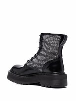 Thumbnail for your product : Premiata Panelled Lace-Up Leather Boots