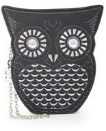 Thumbnail for your product : BCBGMAXAZRIA Embroidered Owl Faux-Leather Wristlet