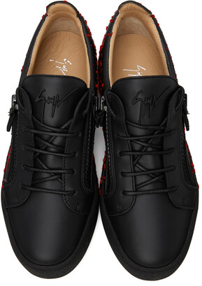 Giuseppe Zanotti Black & Red Birel Sneakers