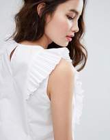 Thumbnail for your product : Fashion Union High Neck Blouse With Frills