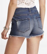 Thumbnail for your product : Express Acid Wash High Rise Cutoff Denim Shorts