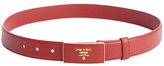Thumbnail for your product : Prada red saffiano leather logo plaque belt
