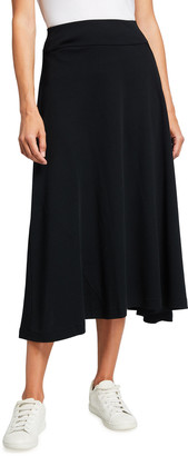 Joan Vass Petite Long Cotton Interlock Skirt