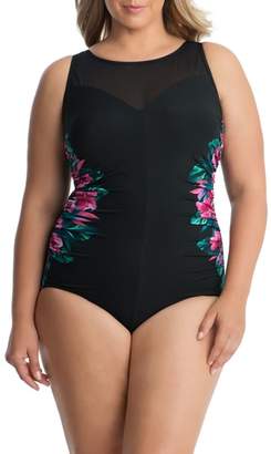 Miraclesuit R) Tahitian Temptress Underwire One-Piece Swimsuit