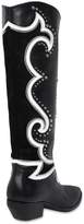 Thumbnail for your product : Elena Iachi 40mm Studded Leather Tall Cowboy Boots