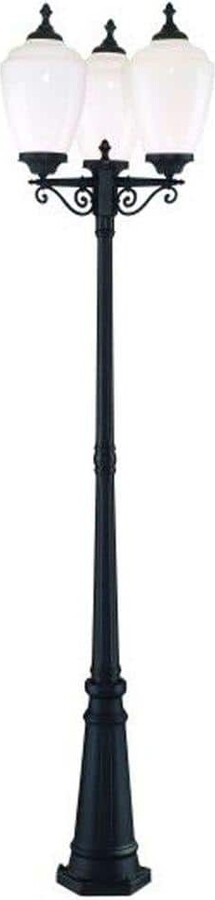 Acclaim Lighting Acorn 3-Head 3-Light Matte Black Outdoor Post Light Combination