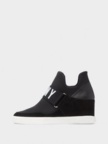 dkny anna slip on wedge sneaker