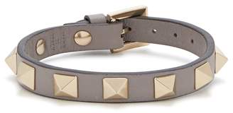 Valentino Garavani Rockstud Grey Leather Bracelet