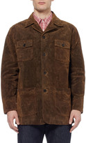 Thumbnail for your product : Jean Shop Distressed Suede Jacket