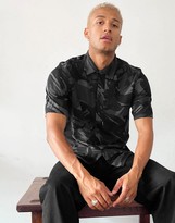 Thumbnail for your product : G Star G-Star Stalt short sleeve printed shirt in black