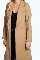 Thumbnail for your product : boohoo Lily Wool Duster Coat