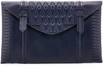 Reece Hudson Bowery Oversized Embossed Clutch Bag, Navy - ShopStyle