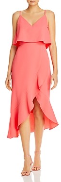 Aqua asymmetric ruffle dress Clearance