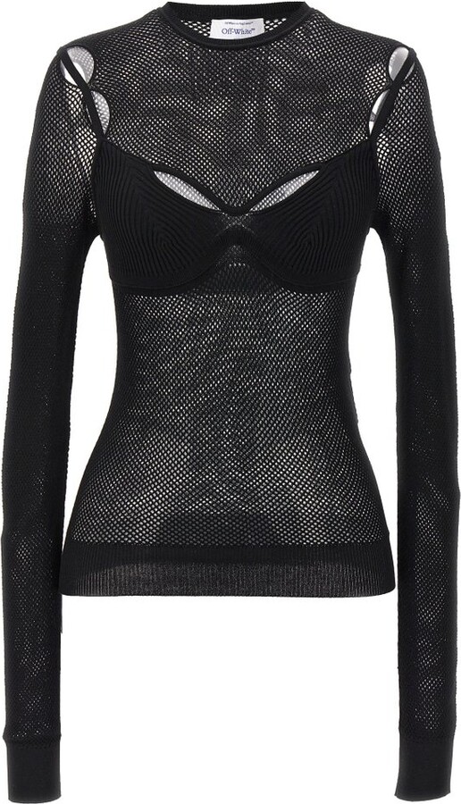 Off-White Arrow Cut-Out Detailed Top