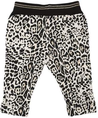 Roberto Cavalli Leopard Print Cotton Sweatpants