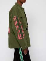 Thumbnail for your product : Off-White Off White Diagonal Arrow Print Military Field Jacket - Mens - Green