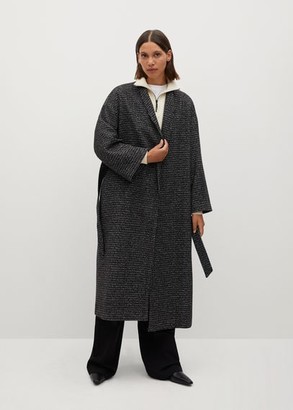 mango blue wool coat