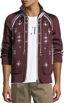 Thumbnail for your product : Valentino Beaded Zip-Front Track Jacket