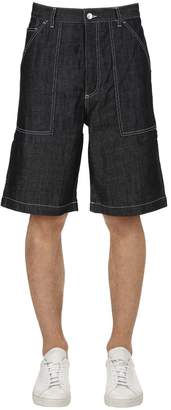 Kenzo Cotton Blend Denim Shorts