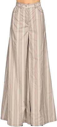 striped cotton palazzo pants