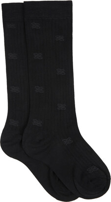 Fendi Black Socks For Girl With Double Ff